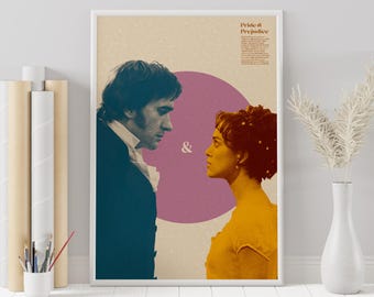 Pride & Prejudice Poster - Joe Wright - Custom Poster - Minimalist Movie Poster - Vintage Movie Poster - Wall Art Print - Home Decor - Gift