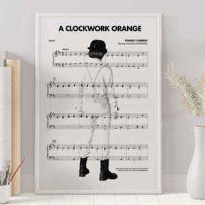 A Clockwork Orange Poster - Stanley Kubrick - Minimalist Movie Poster - Vintage Retro Art Print - Custom Poster - Wall Art - Home Decor