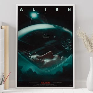 Póster de Alien - Película de Aliens - Ridley Scott - Póster minimalista - Impresión artística retro vintage - Póster personalizado - Impresión de arte mural - Decoración del hogar