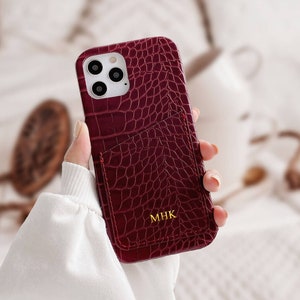 Custodia per iPhone personalizzata in pelle di coccodrillo con portafoglio, 10 colori disponibili, custodia per telefono per iPhone 15, 14, 13, 12, 11, Plus, Pro, Pro Max, idea regalo