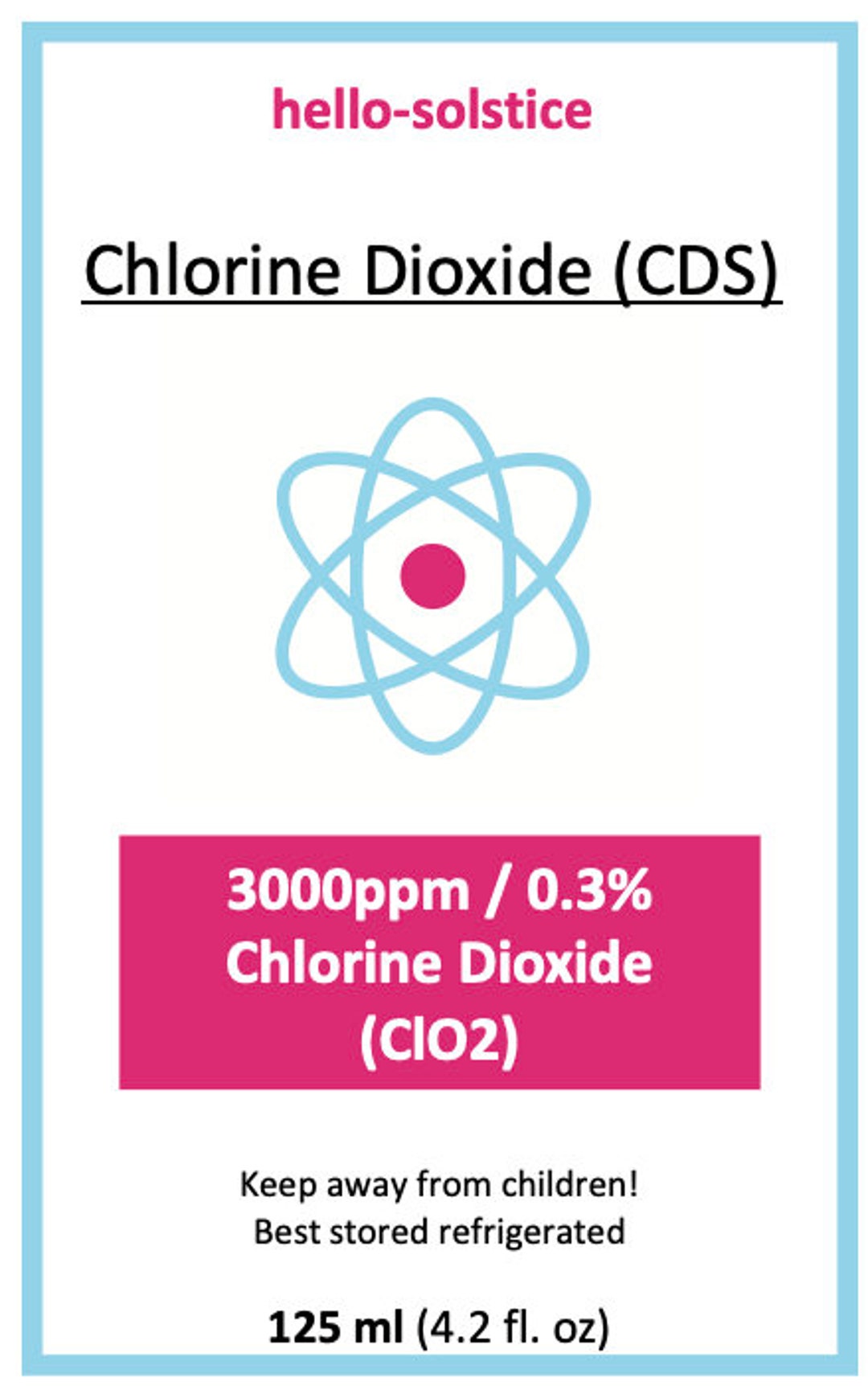 CDS Chlorine Dioxide 3000 Ppm 0.3 Clo2 Water Purification MMS Etsy