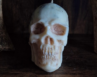 Skull candles for ancestral work, clarity, mental workings, hexing, mind control