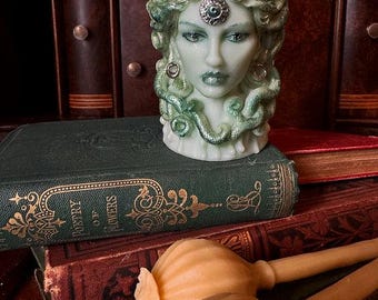 Medusa candle | Medusa's gaze | Gorgoneion Candle - A Symbol of Strength and protection |  apotropaic magick