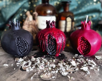 Goddess candle, pomegranate candle | Hekate candle | Persephone Candle I Aphrodite candle I goddess fruit | deity candle | High Priestess