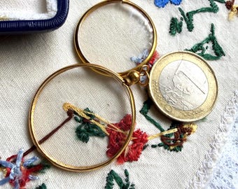 Antique Edwardian Rolled Gold Glass Crystal Photo locket  | Double Glass Keepsake Locket c.1900–1915 locket pendant