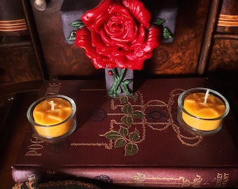 Rose cross candle | Rose cross ritual set | Rosy cross ritual | Rosey cross candle | Unicursal hexagram candle