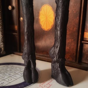 Cloven Goat Hoof Candle Sculpted candle, Wild Hunt, Krampus, Pan, The horned god, Baphoment Black Philip Protection magick image 2