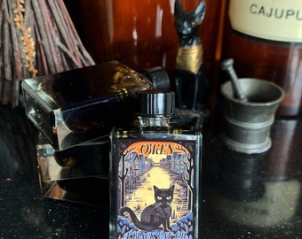 Black cat oil | Omen a black cat Oil | Lucky oil | Attraction oil | hex breaking oil | ritual oil | conjure oil | Samhain oil