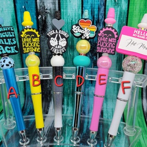 Pens / Humorous Pens / Adult pens / Beaded Pens / Ballpoint Pens / Refillable Pens