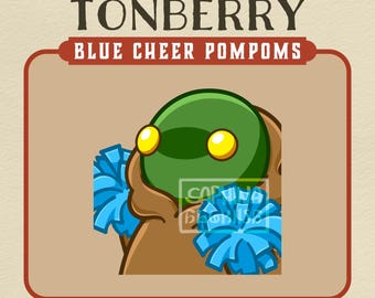 Gesto animado de pompones de alegría azul Tonberry de Final Fantasy / Twitch, Discord, etc.