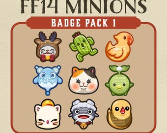 FFXIV Minions Sub Bit Badge Pack 1 | Twitch