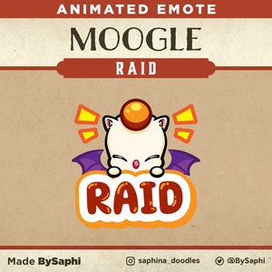 Final Fantasy Moogle Raid Animated Emote | Discord, Twitch, etc.