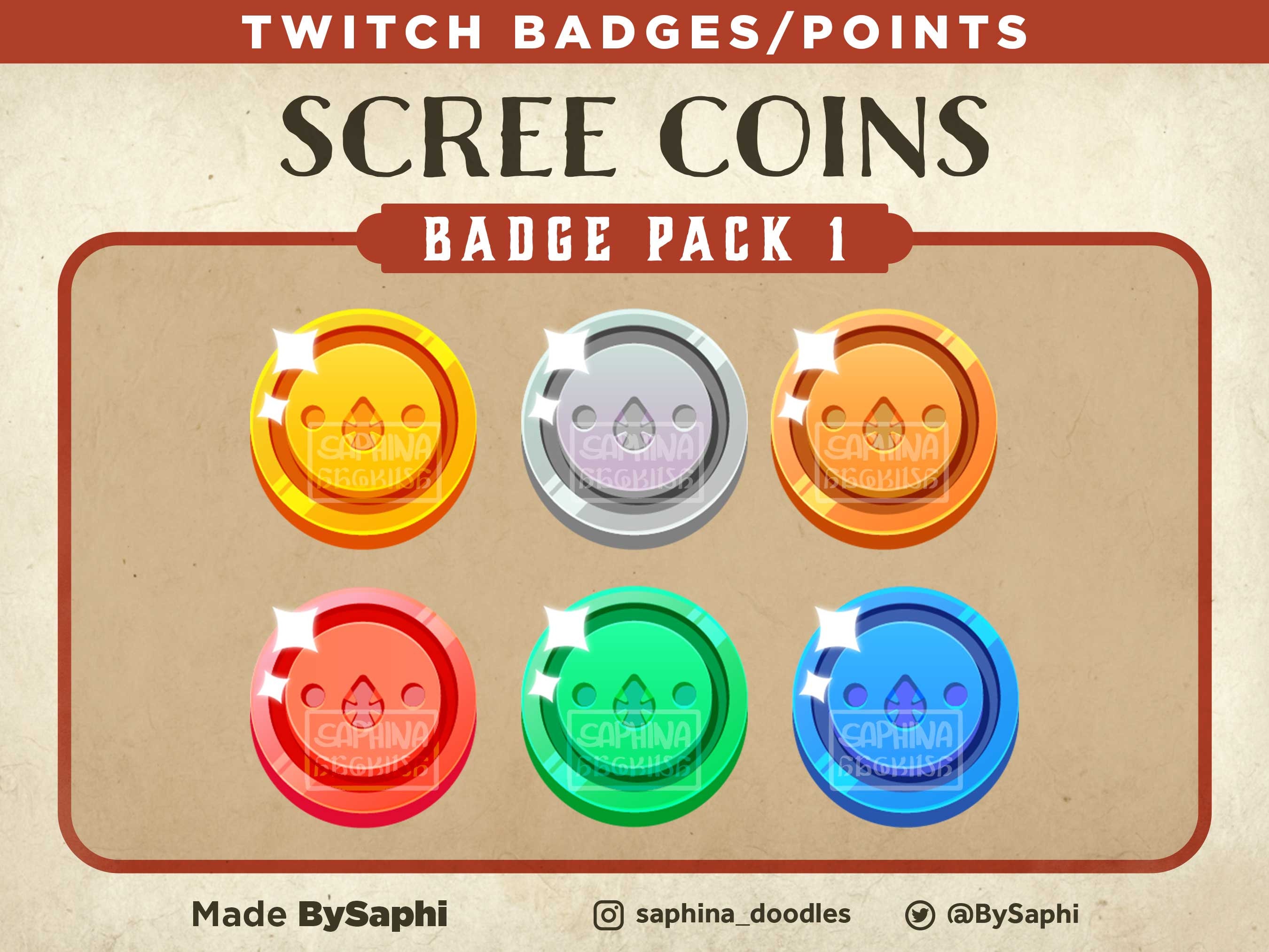 FFXIV Scree Coins Sub Bit Badge Channel Point | Twitch