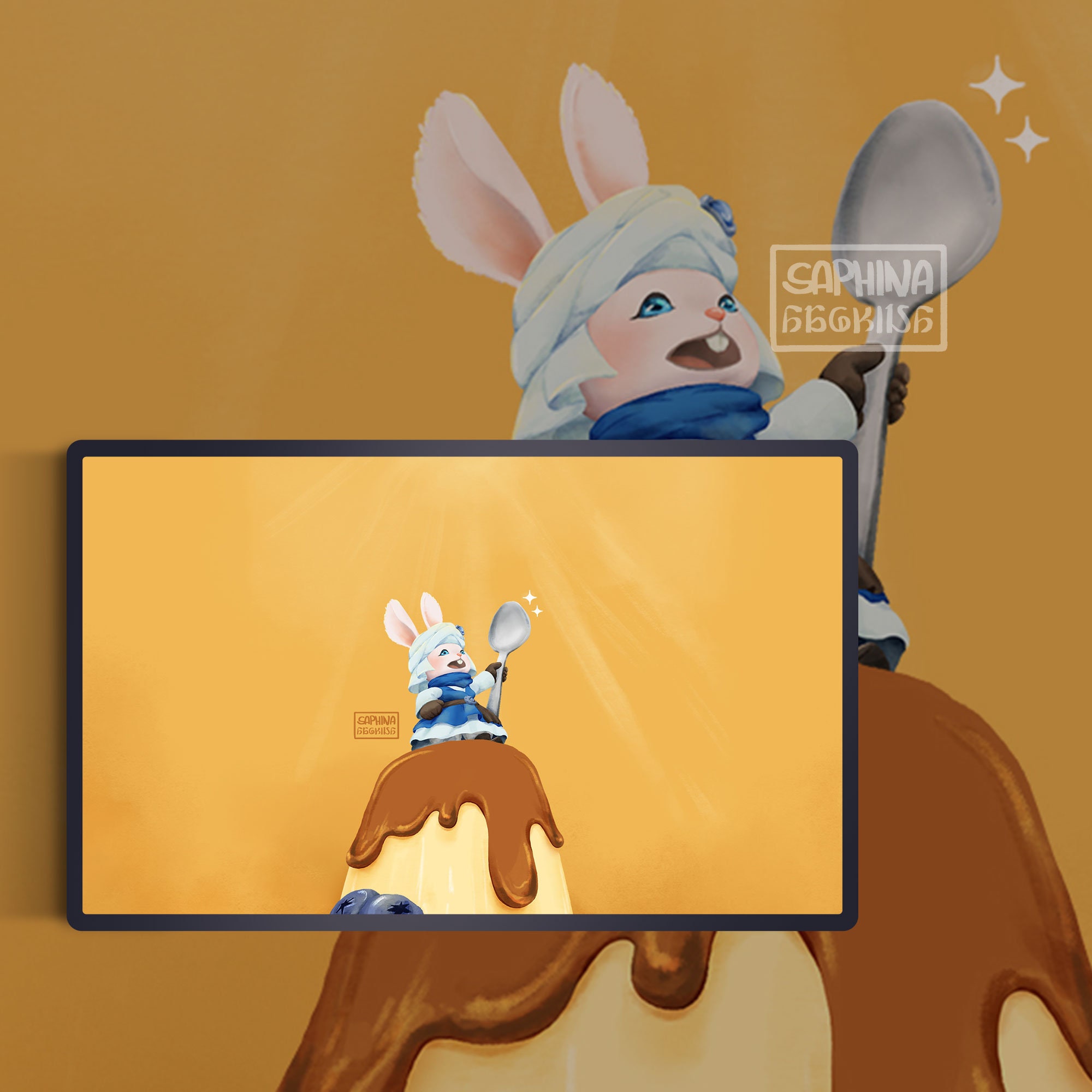 FFXIV Puddingway King of Pudding Phone and Desktop Wallpaper Etsy