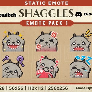 FFXIV Shaggles Emote Pack 1 | Twitch, Discord, etc.