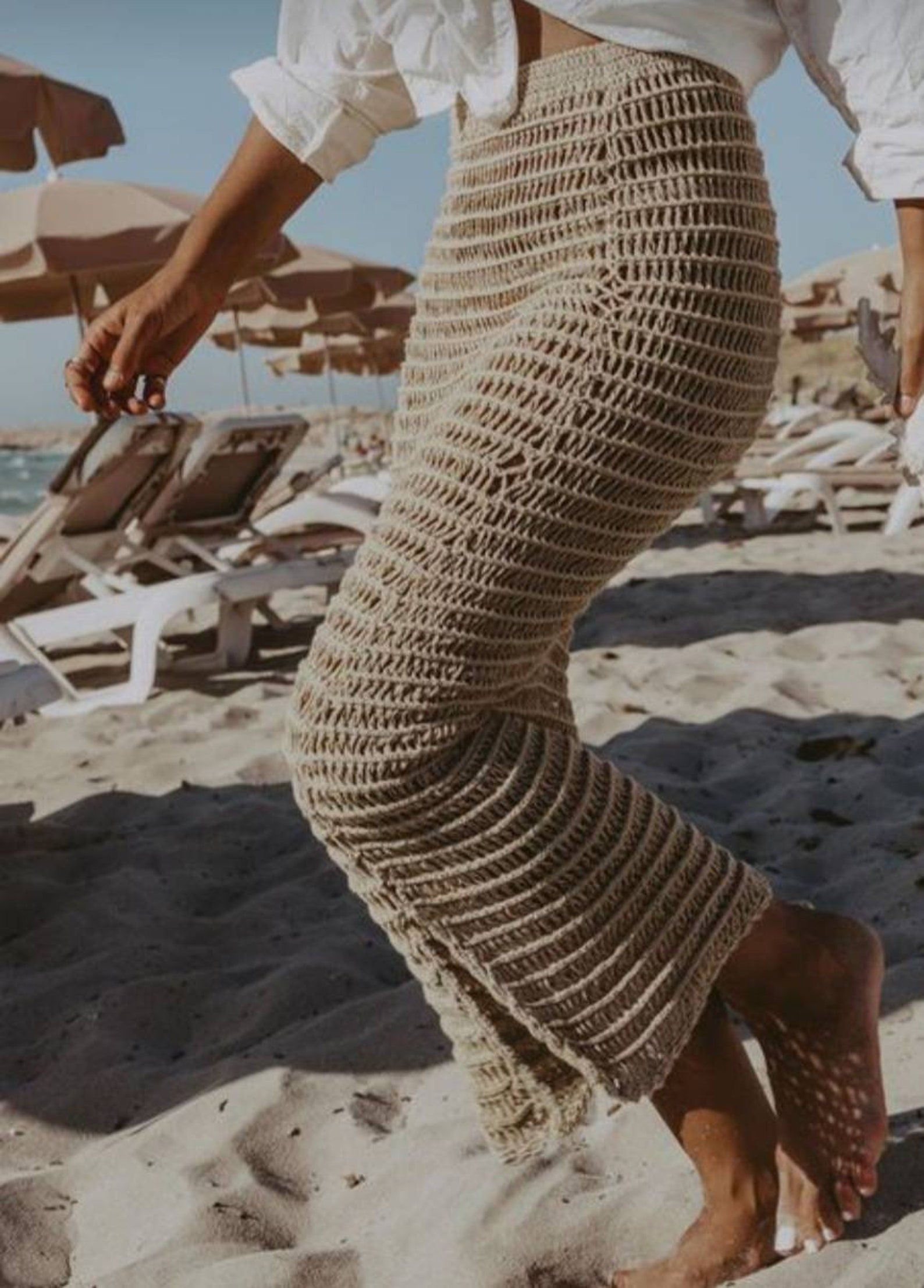 Crochet Fishnet Skirt, Boho Hippie Skirt. - Etsy