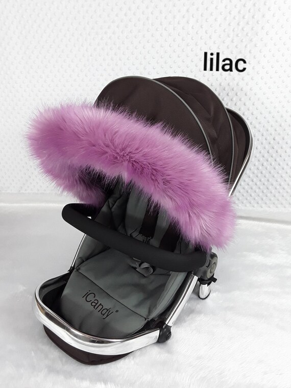 pink fluffy pram