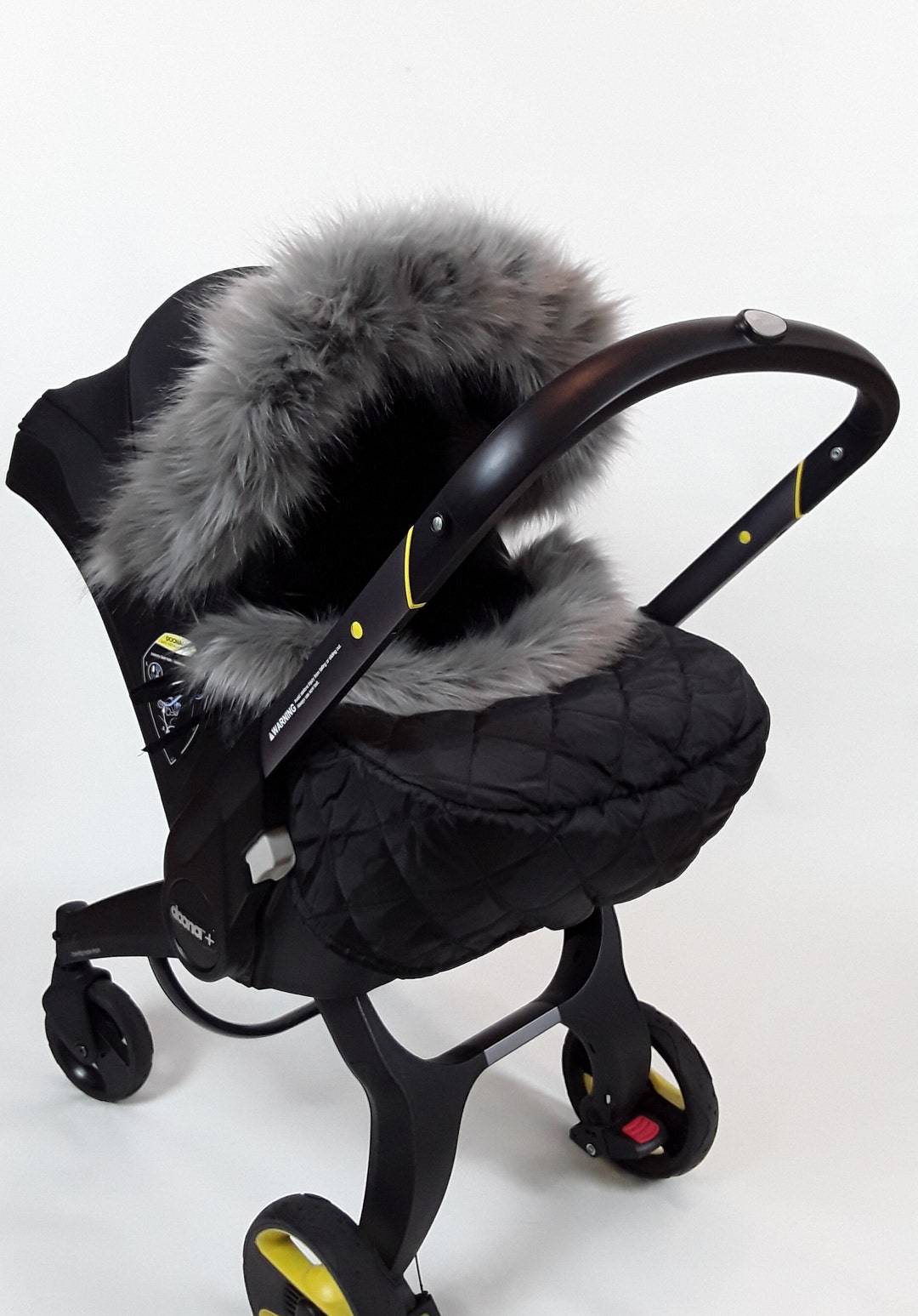 Doona Car Seat Stroller Doona Winter Kit in Foggy Grey Fur Etsy UK