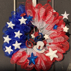 Celebrate 4th of July with a Stunning 19&quot; Stars & Fireworks Wreath