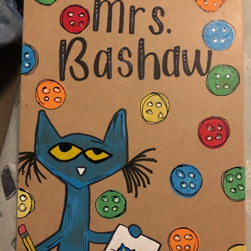 Pete the Cat Inspired Teacher Door Hanger Etsy