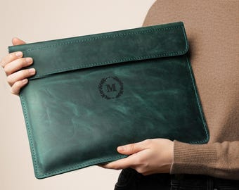 Leather laptop bag, custom gift for her, womens personalized laptop case, leather bag, womens laptop bag, womens bag