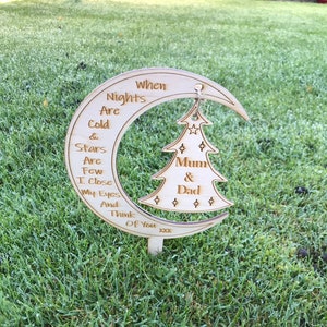 Personalised Christmas Tree Crescent Hanger