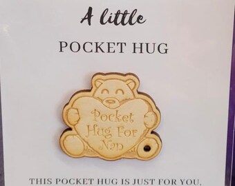 Personalised Card Backed Pocket Hug