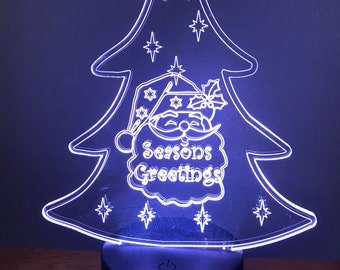 Season's Greetings Acrylic LED Lamp