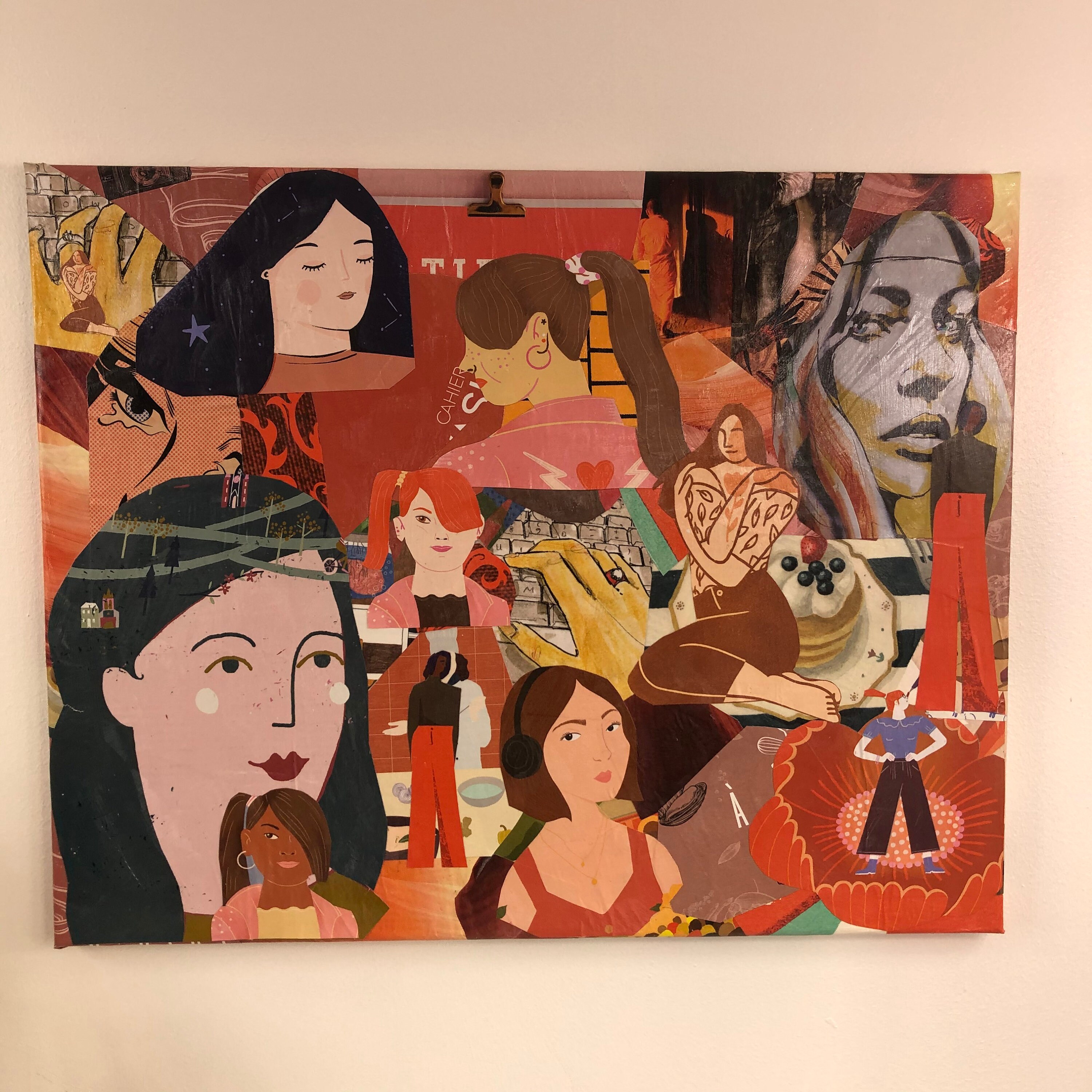 Tableaux Collage Toile Tendue 2991