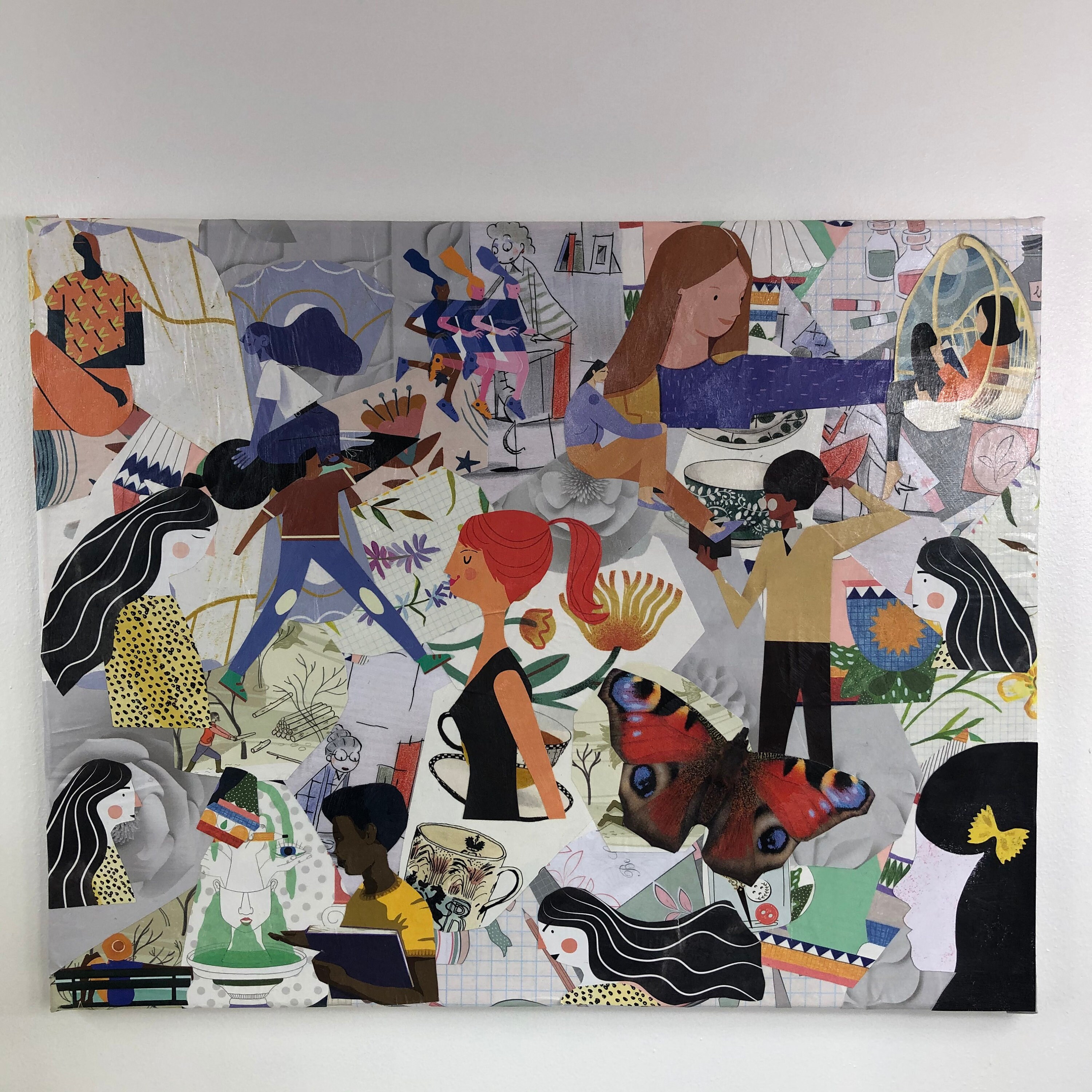 Tableaux Collage Toile Tendue 2982