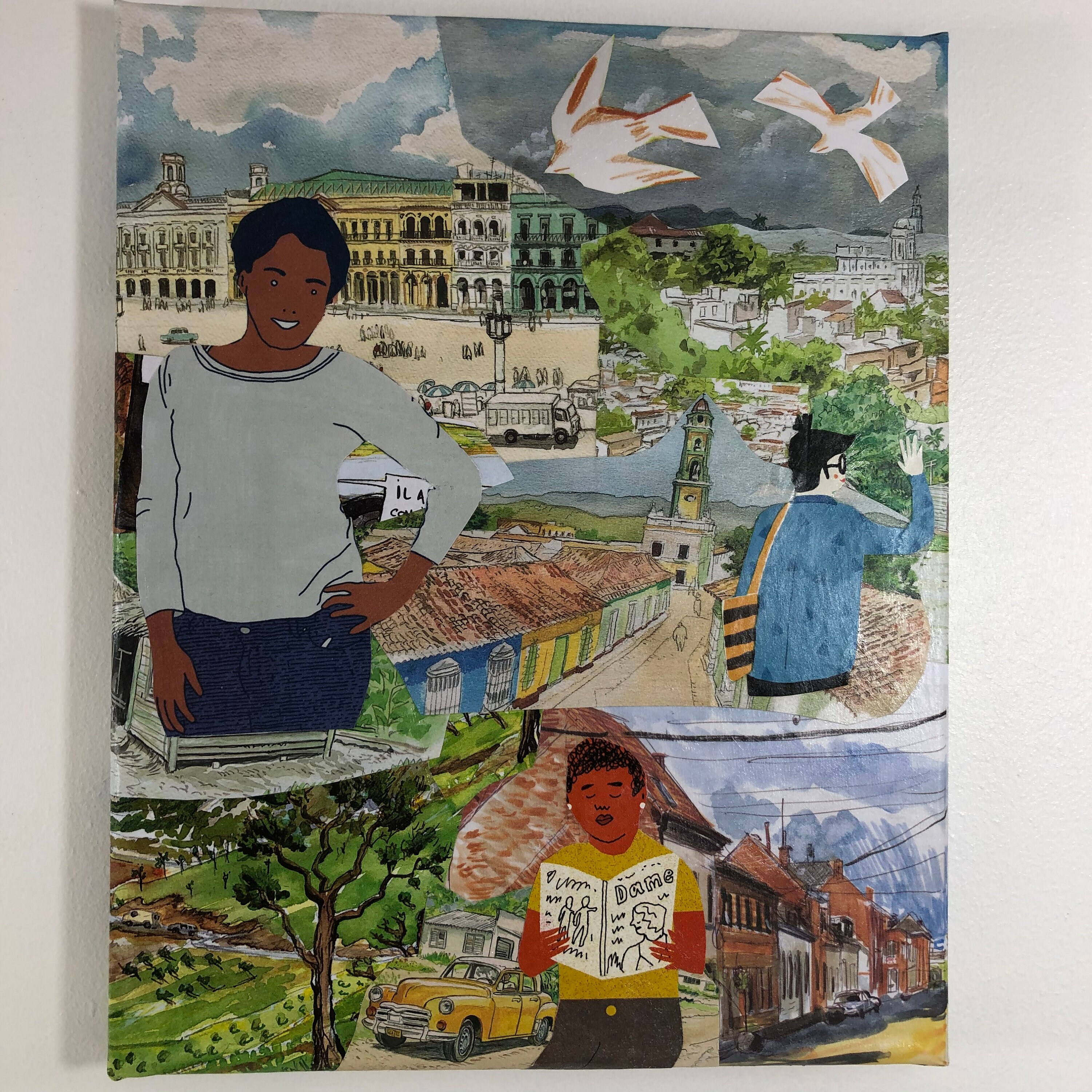 Tableaux Collage Toile Tendue 2602