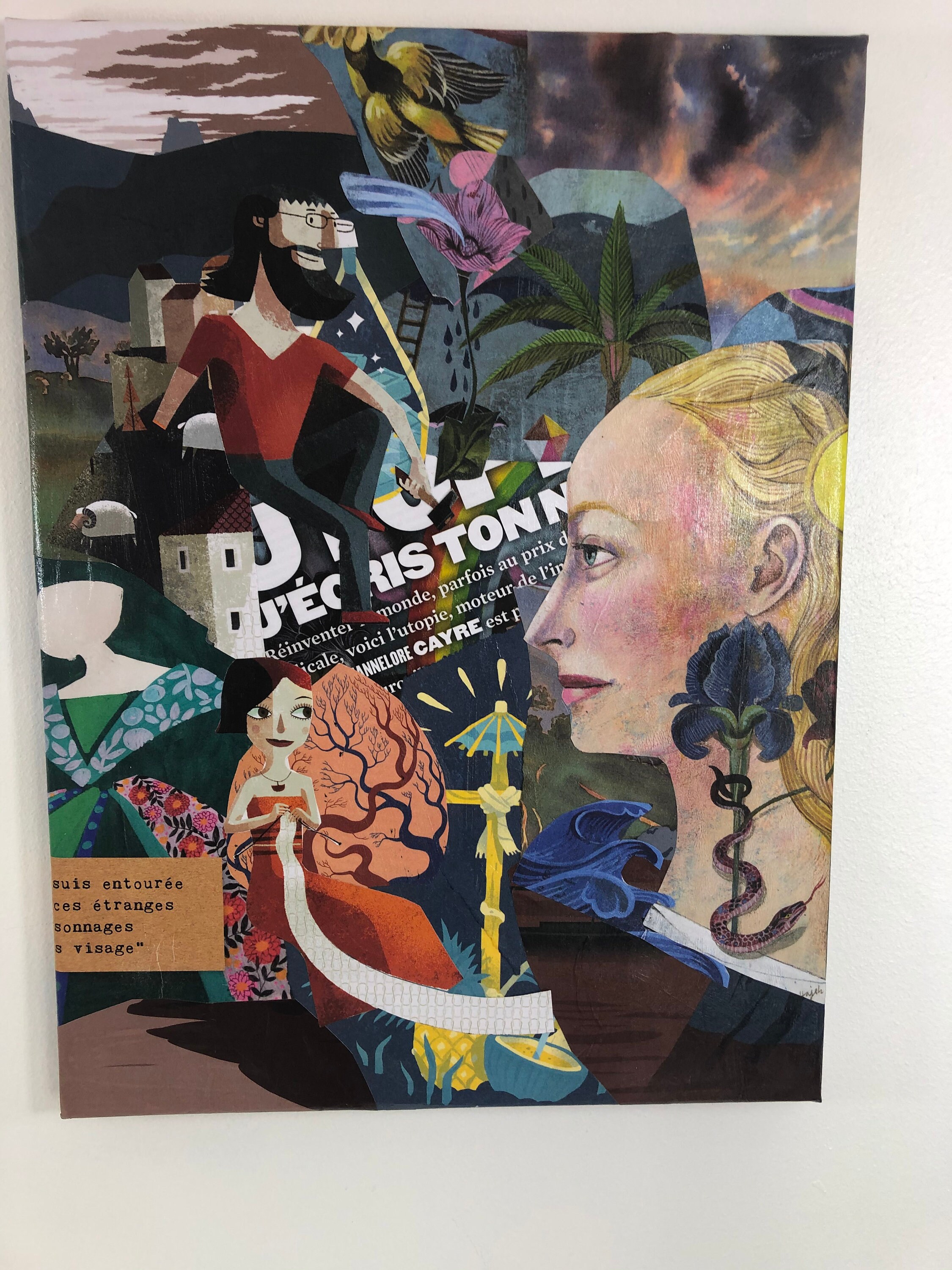 Tableaux Collage Toile Tendue 2540