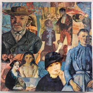 Vierkante collage schilderijen op gespannen doek 1906
