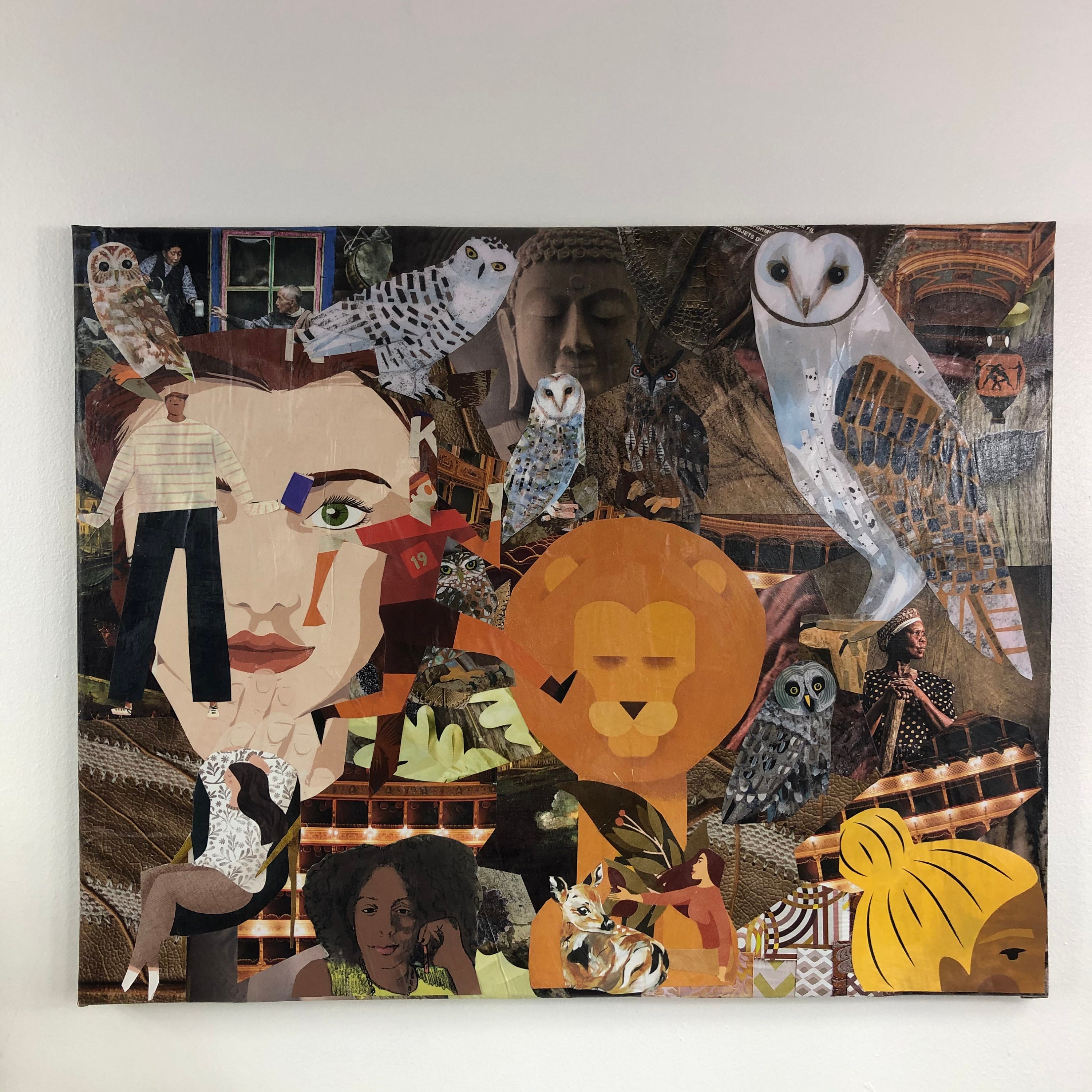 Tableaux Collage Toile Tendue 3009