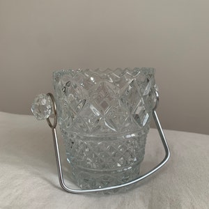 Pince à glace en métal argenté vintage