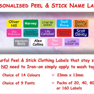 Just Stick Clothing Labels
