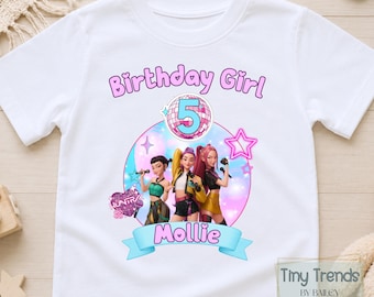 Personalised Huntrix Birthday T-Shirt or Sweatshirt, Demon Popstar Birthday Outfit for Girls, K-Pop Birthday Girl Gift