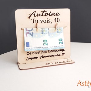 Humorous customizable wooden birthday sign, birthday, drying rack, money dryer