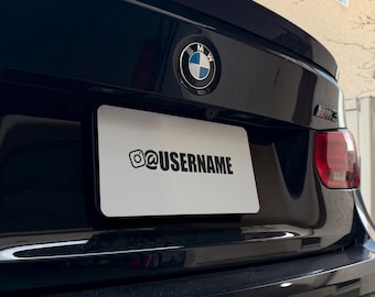 Cubierta magnética de metal para placa de tocador con mango de Instagram personalizado