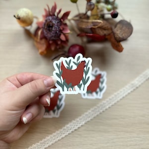 autocollant de poulet | Décorations d'animaux de ferme | Sticker pour téléphone, ordinateur portable, iPad, gourde | Accessoires pour carnets de notes | Poule | Vinyle résistant à l'eau
