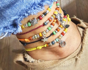 Beaded Anklet,Anklet, Beach Anklet, Ankle Bracelet, Charm Anklet, Festival Anklet, Summer Anklet, Boho