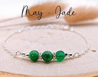 May birthstone Bracelet green jade Bracelet may Gemstone bracelet May Birthday crystal Bracelet Gemini bracelet Taurus bracelet