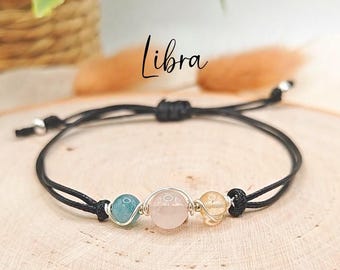 Libra Zodiac Bracelet Libra Horoscope Bracelet Libra star sign Libra zodiac jewellery Libra gift Libra gemstone bracelet Libra birthstone