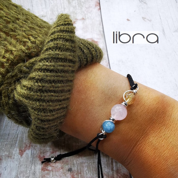 Libra Zodiac Bracelet Libra Horoscope Bracelet Libra star sign Libra zodiac jewellery Libra gift Libra gemstone bracelet Libra birthstone