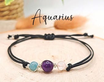 Aquarius Zodiac Bracelet Aquarius Horoscope Bracelet Aquarius star sign Aquarius zodiac jewellery Aquarius gift Aquarius birthstone bracelet