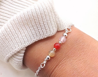 Leo bracelet • Zodiac Bracelet • Star Sign Jewellery • Astrology bracelet • Zodiac Jewellery • Birthstone jewellery • Silver Bracelet