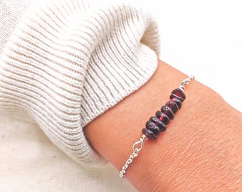 Garnet crystal chip bracelet, garnet bracelet, chipstone bracelet, healing bracelet, garnet crystal bracelet, gift for her
