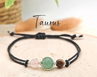 Taurus Zodiac Bracelet Taurus Horoscope Bracelet Taurus star sign Taurus zodiac jewellery Taurus gift Taurus birthstone gemstone bracelet