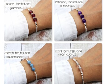 Birthstone Bracelet Birth month Bracelet zodiac sign zodiac jewellery astrology bracelet gemstone bracelet birthday gift mothers day gift