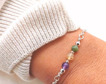 Virgo bracelet • Zodiac Bracelet • Star Sign Jewellery • Astrology bracelet • Zodiac Jewellery • Birthstone jewellery • Silver Bracelet